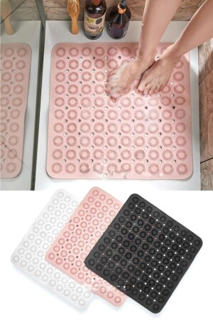 Quadratische Massage-Silikon-Badewanne und Dusche, rutschfest, rosa Farbe GP-150 GP-1501 - Genel Markalar