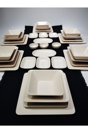 Quadratisches 35-teiliges Frühstücks-Dinner-Set für 6 Personen ymk14 - GULHANILE