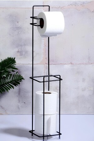 Quality Black Footed Toilet Roll Holder Paper Holder Stainless Redundant Toilet Wc Bathroom Toilet RENKBANYO252 - RENK
