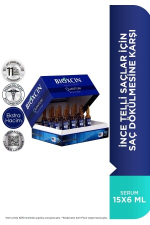 Quantum Extra Volume & Care Serum 15x6 Ml - For Fine Hair Loss - Bioxcin
