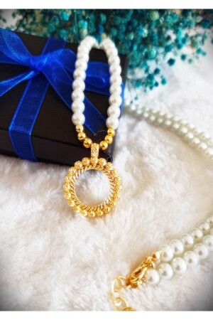 Quarter Necklace - Quarter Gold Pearl Necklace - Grcstyle