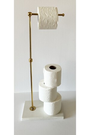 Quartz Marble Toilet Paper Stand Gold (25X15 CM H: 60CM) 2022-05 - bemdesign