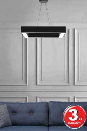Quattro (schwarzes Gehäuse, weißes Licht) Moderner LED-Kronleuchter mit LED, Wohnzimmer, Küche, Wohnschlafzimmer, Pendelleuchte Quattro-S65 - Hegza Lighting