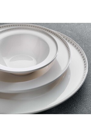 Queen Classy Bone Dinner Set 60 Pieces Silver 1S5900-01001-GUM01 - Schafer