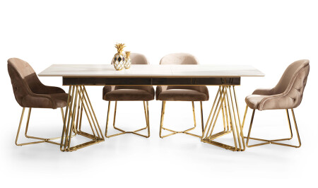 Queen Dining Table Set V2 - Cadde Yıldız
