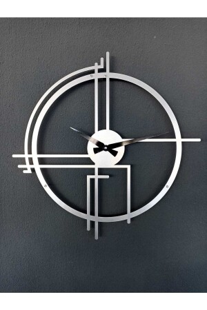 Querencia Metal Silver - Silver Wall Clock 1.5 Mm Thickness 50x50 Cm querencia40 - Gowpenart