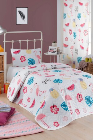 Quilted Bedspread Set Single Cocktail White - Enlora Home