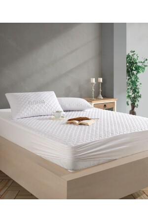 Quilted Fitted Full Edge Water Liquid Proof Mattress Protector Mattress Cover I Sheet I Single & Double - Fushia
