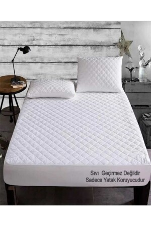 Quilted Fitted Mattress Protector Mattress Protector 100% Cotton Mattresses fittedalez90X190 - Osmanlı Home Concept