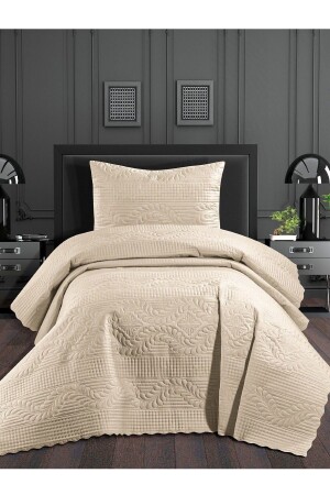Quilted Single Bedspread Light Cappucino - Reys Home