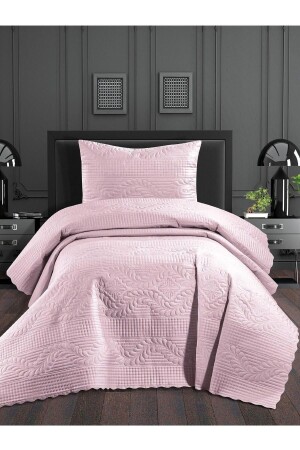 Quilted Single Bedspread Powder - Reys Home