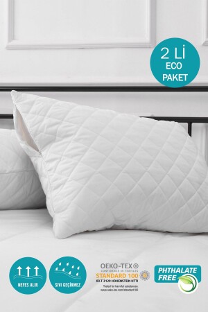 Quilted Water Liquid Proof Pillow Protector Mattress Pad 2 Pack - Caretex