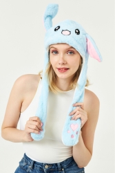 Rabbit Hat with Moving Ears Light Blue MM0015657 - Ecrou