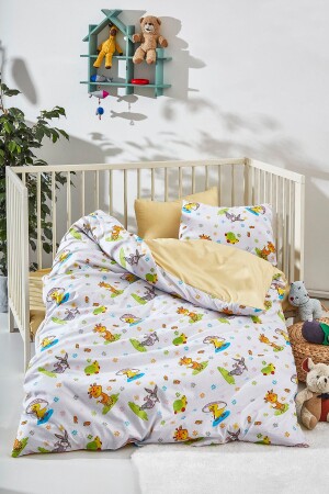 Rabbit Patterned Digital Printing Baby Duvet Cover Set TYC00673138234 - BONJARDİNHOME