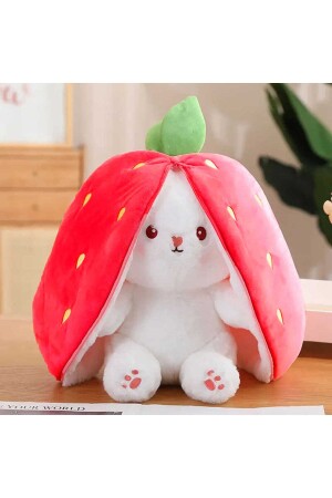 rabbit plush strawberry zippered plush toy gift - Toysmaker