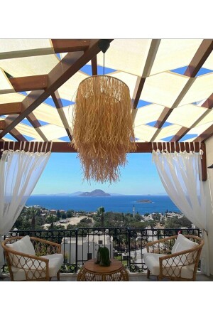 Raffia Wicker Chandelier Mega M045 - Maison Avf