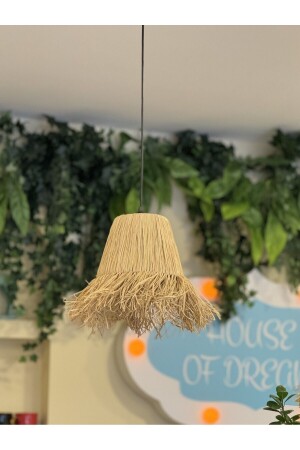 Raffia Wicker Handmade Bohemian Design Medium Size Pendant Lamp Chandelier (1 PC) - Maison Avf