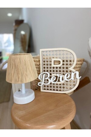 Raffia & Wicker Table Top LED Wireless Battery Operated Lampshade White Without Fringe M203 - Maison Avf