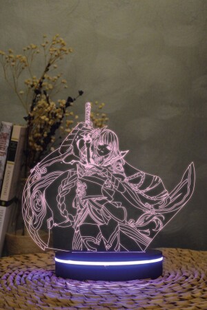 Raiden Shogun, Genshin Impact - 3D 16 Colors Decorative Night Light 3d TYC00435655481 - Yubi Design
