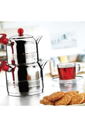 Rain Mini Size Teapot Red D-1048-K - Kahramanlar