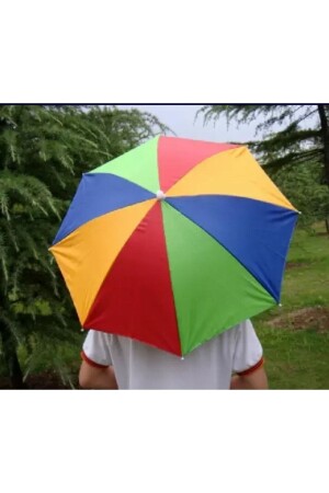 Rainbow Elastic Beach Summer Head Umbrella Hat Umbrella for Sun Protection Sun Protection Beach Head Umbrella - ELEVEN MARKETS