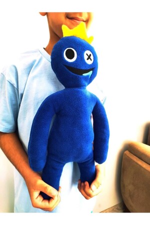 Rainbow Friends Blue Crowned Monster Plush Toy (blue Color) BLUE - Pufline