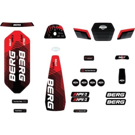 Rally - Sticker Set APX Red 3 Gears - BERG