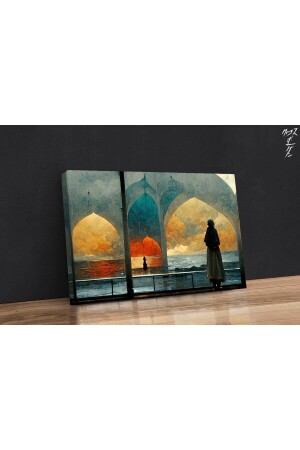 Ramadan Sunset Canvas Painting - Abstract Wall Decor - Canvas Wall Art For Home-Office Gift - Crossborder Decor