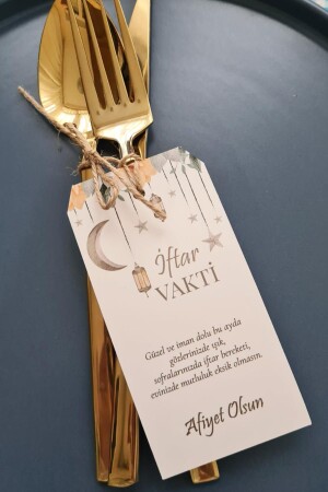 Ramadan Table Decoration Fork Knife String Card Ornaments 10 Pack All Ages - PEKSHOP