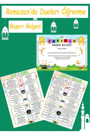 صلاة رمضان - تعليمية وثائق صلاة الأطفال التعليمية والسورة الملصق - Think And Print