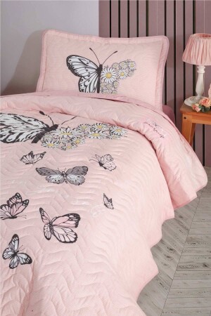 Ranforce 100% Cotton Single Bedspread Set RYTÖT-DAI-V1MİN-CLS-P - Clasy