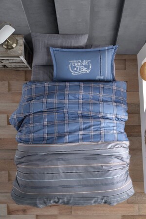 Ranforce 100% Cotton Single Duvet Cover Set RNT-CAM-V2MAV-CLS-K - Clasy