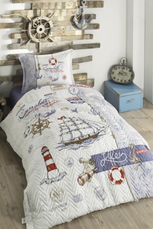 Ranforce 100% Cotton Single Four Season Set Sailife RDT-SAİ-V1MAV-CLS-P - Clasy