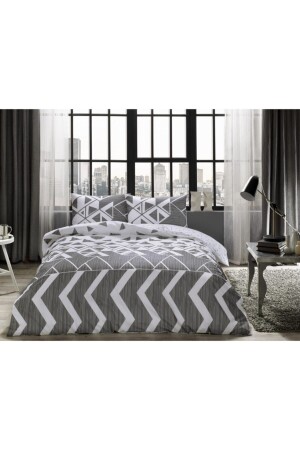 Ranforce Double Duvet Cover Set Otto Gray Crown Otto gray - Taç