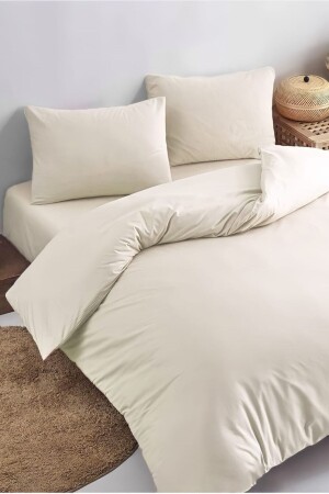 Ranforce Double Duvet Cover Set with Elastic Sheets AWCT-062 - Always