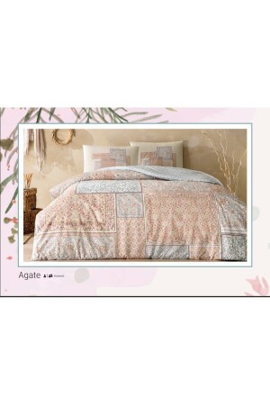 Ranforce Duvet Cover Set Agate Double Without Elastic 200 Cm X 220 Cm AGATE - Taç