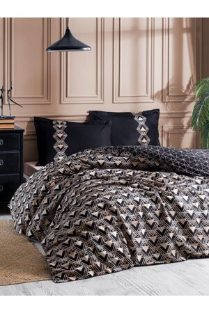 Ranforce Duvet Cover Set Double Ouro Black ST23202 - Özdilek