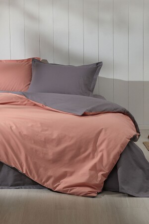 Ranforce Duvet Cover Set Single Colormix Anthracite Black ST17528 - Özdilek