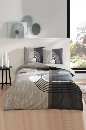 Ranforce Quenn Size Duvet Cover Set 120 Alex Gray Elastic Crown alex gray 120 - Taç
