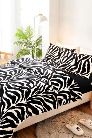 Ranforce Sheet Elastic Double Zebra Duvet Cover Set AWCT-0242 - Always
