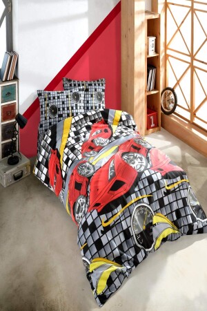 Ranforce Speed ​​Red Single Duvet Cover Set NWH-0377 - Like&Buy