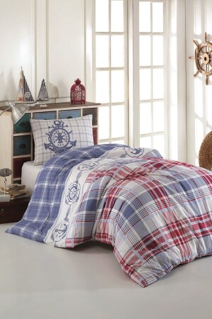 Ranforce Young Bettbezug-Set für Einzelbett, Sailor, Sailor, KNTGNC03 - Kristal