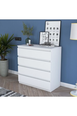 Rani Be102 Dresser 4 Drawers Bedroom Baby Room White 91 X 80 Cm 1892 - Rani Mobilya