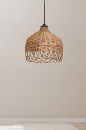 Rattan Bamboo Chandelier Pendant Lamp Walnutrattanbambu7:83849 - Happy Hands