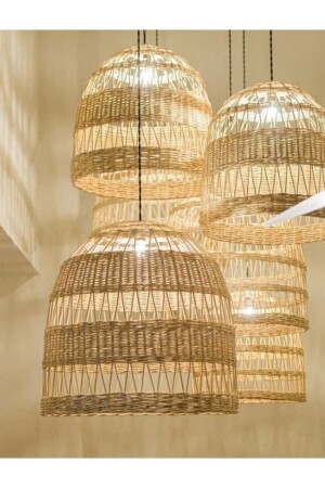 Rattan, Bamboo, Wicker Chandelier, Bohemian Chandelier Pa1544 - Veneris Design
