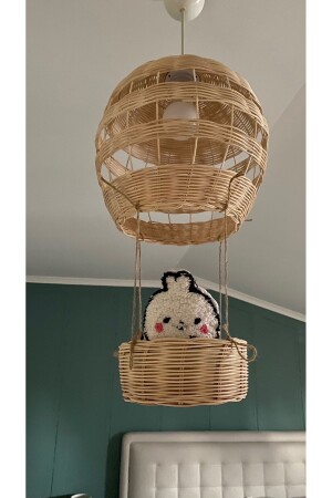 Rattan Bamboo Wicker Children's Room Chandelier Balloon Chandelier GD0415 - Veneris Design