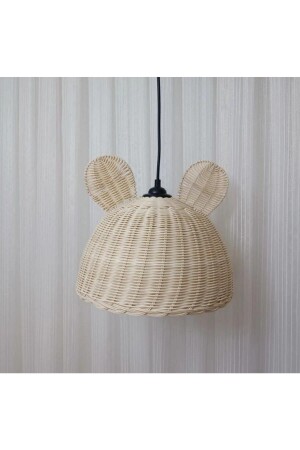 Rattan Bamboo Wicker Ear Chandelier - Dekorattan