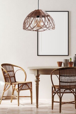 Rattan, Bamboo, Wicker Pendant Lamp Chandelier 35 Cm TURA9GF45FG3 - Belkıs Rattan