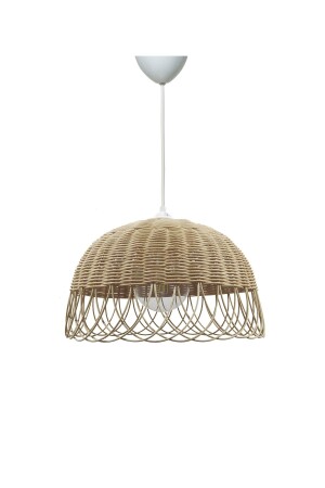 Rattan, Bamboo, Wicker Pendant Lamp Chandelier Natural Bamboo Diameter 30 Cm bel0029 - Belkıs Rattan