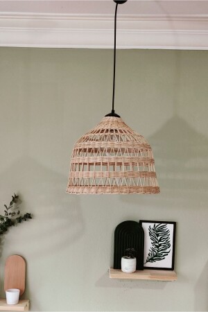 rattan chandelier (with black lampholder)bamboo wicker lighting (with lampholder) chandelierrattan - KİREMİT DEKORASYON